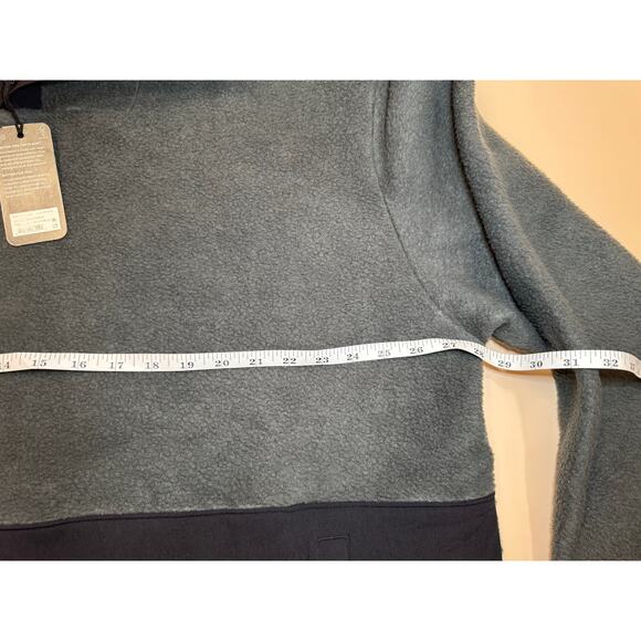 NWT Allbirds Men's Fluff Fleece Snap Pullover – Charcoal Gray & Black – Size XXL - Picture 5 of 9